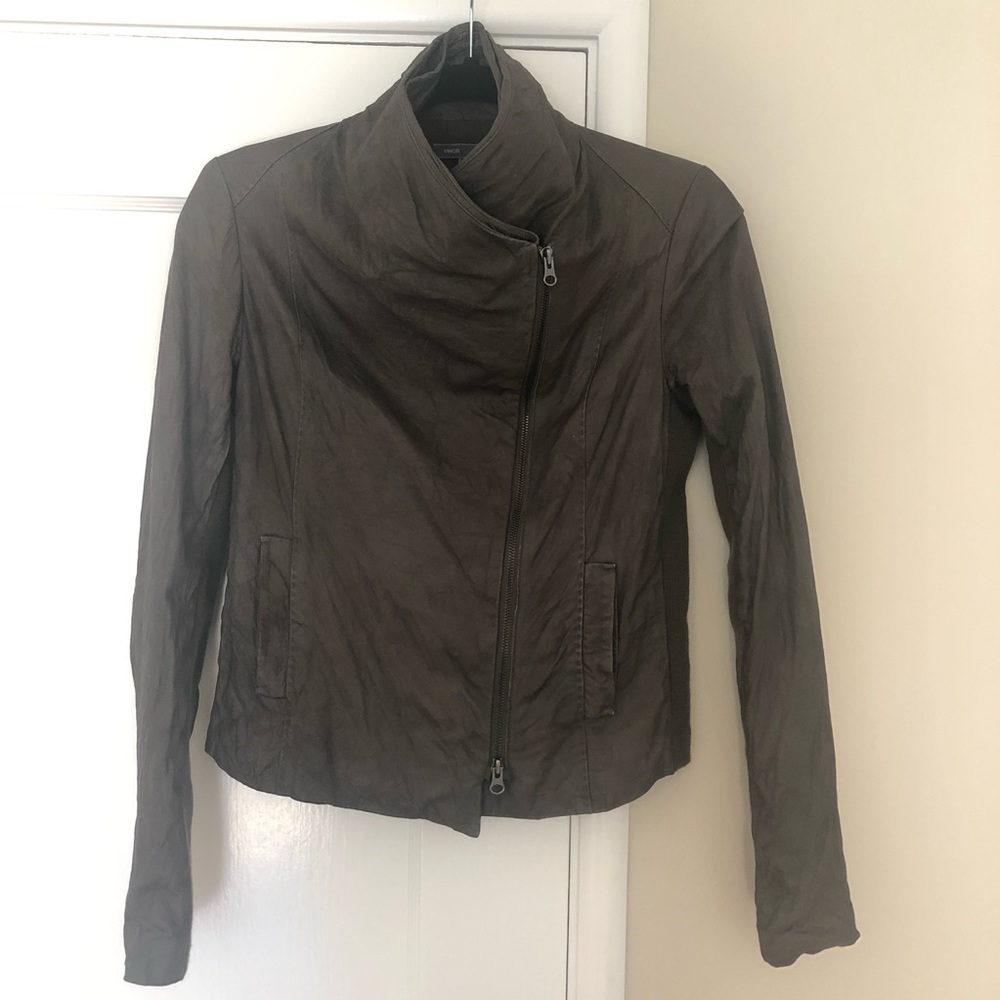 Vince Scuba Leather Jacket